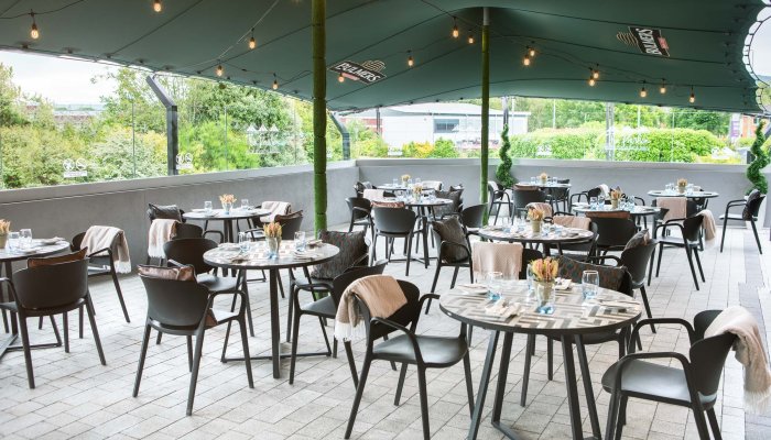 Wheat Bar & Bistro, Talbot Hotel Clonmels stunning outdoor dining area. 